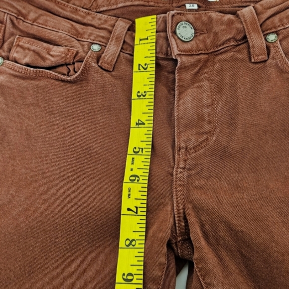 Paige Skyline Low Rise Skinny Jeans in Distressed Rust Size 28 - Picture 11 of 13